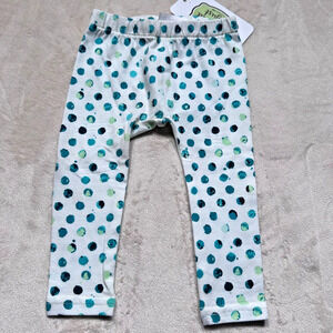 Emerald August Green Polka Dot Leggings Baby Girl 3-6 Months Pants New